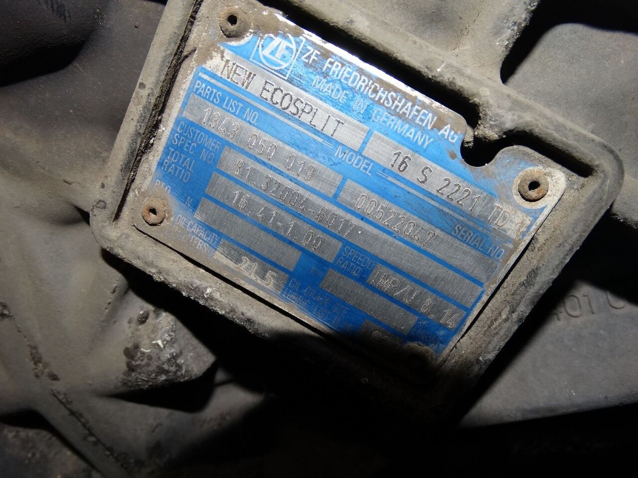 MAN 16S2221 TD MAN TGX TGS TGA - Gearbox for Truck: picture 2 MAN 16S2221 TD MAN TGX TGS TGA - Gearbox for Truck: picture 2