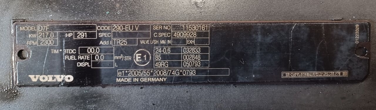 Volvo D7F 290 E5   Volvo FL - Engine for Truck: picture 5 Volvo D7F 290 E5   Volvo FL - Engine for Truck: picture 5