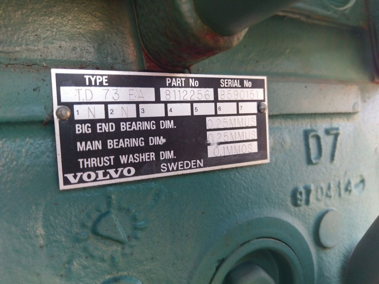 Volvo TD 73 EA Volvo FL 7 - Engine for Truck: picture 5 Volvo TD 73 EA Volvo FL 7 - Engine for Truck: picture 5