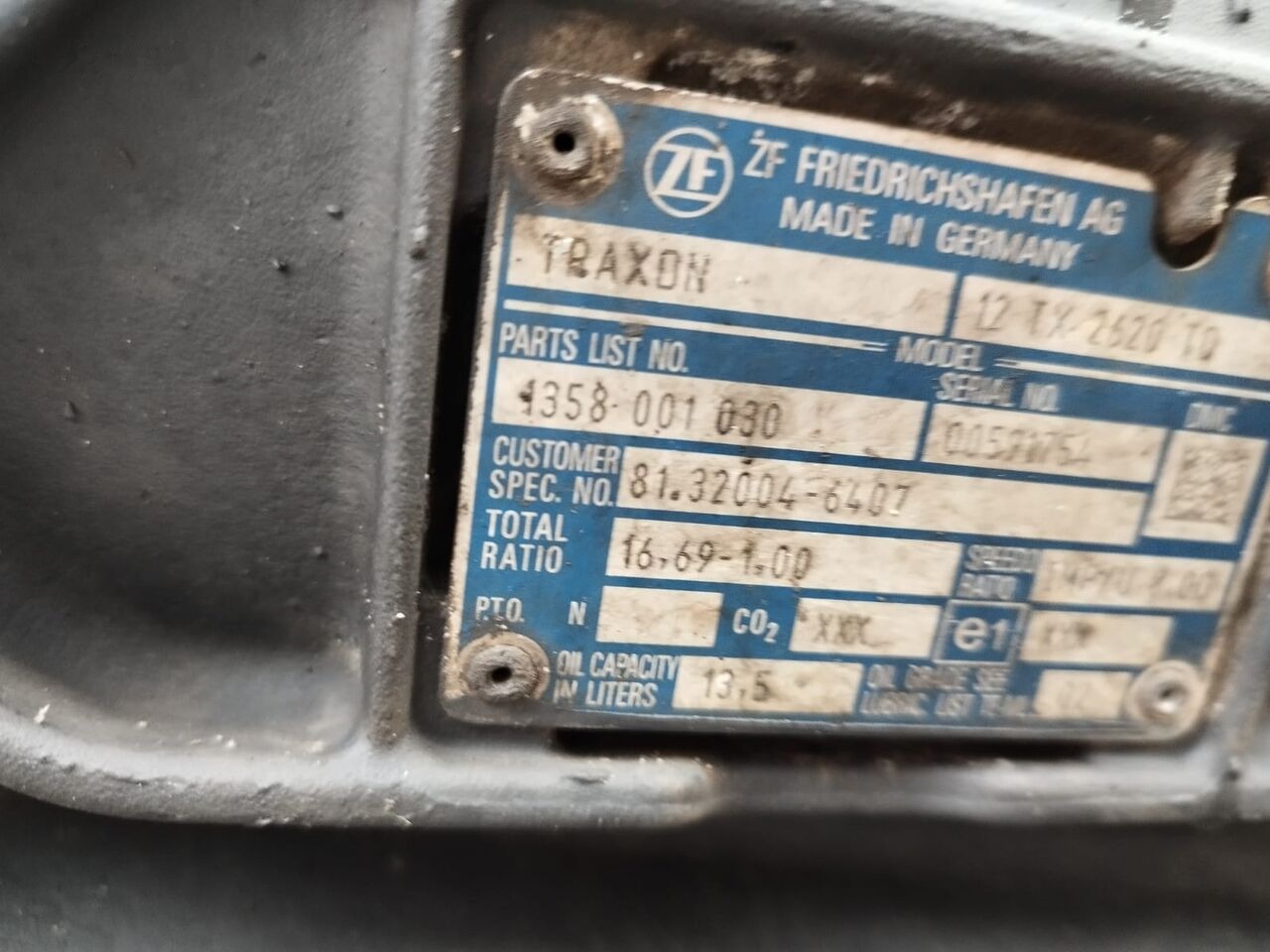 ZF Traxon 12TX2620TD MAN TGX truck - Gearbox for Truck: picture 1 ZF Traxon 12TX2620TD MAN TGX truck - Gearbox for Truck: picture 1