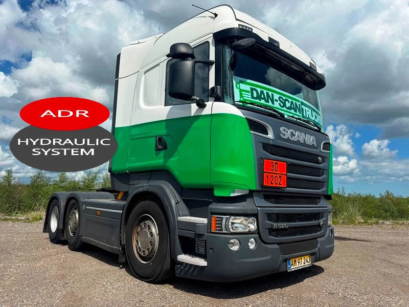 Scania R520 V8 ADR fuel transport. Twensteer. Air / Air suspension. V8 engine. Hydr. system - Tractor unit: picture 5 Scania R520 V8 ADR fuel transport. Twensteer. Air / Air suspension. V8 engine. Hydr. system - Tractor unit: picture 5