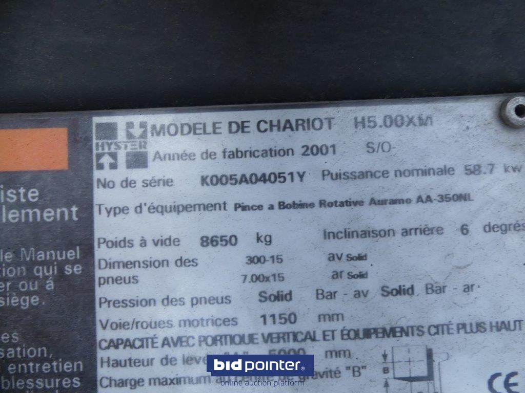 Diesel forklift Hyster H5.00x Year 2001: picture 13