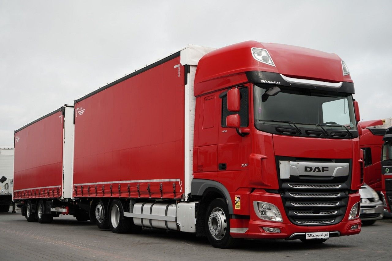 DAF XF 480 / ZESTAW TANDEM / 120 M3 / PRZEJAZDOWY / - Curtainsider truck: picture 4 DAF XF 480 / ZESTAW TANDEM / 120 M3 / PRZEJAZDOWY / - Curtainsider truck: picture 4