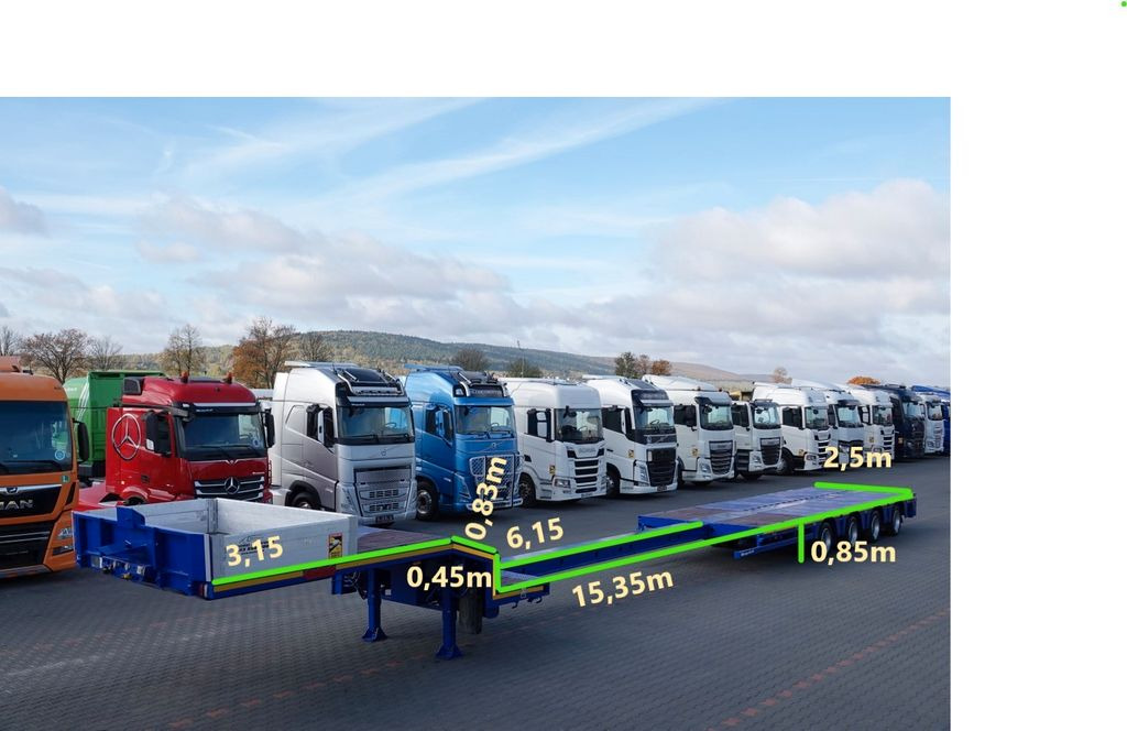 Nooteboom NISKOPODWOZIE / ROZCIĄGANA / 4 OSIOWA / OSIE SKR - Low loader semi-trailer: picture 2 Nooteboom NISKOPODWOZIE / ROZCIĄGANA / 4 OSIOWA / OSIE SKR - Low loader semi-trailer: picture 2
