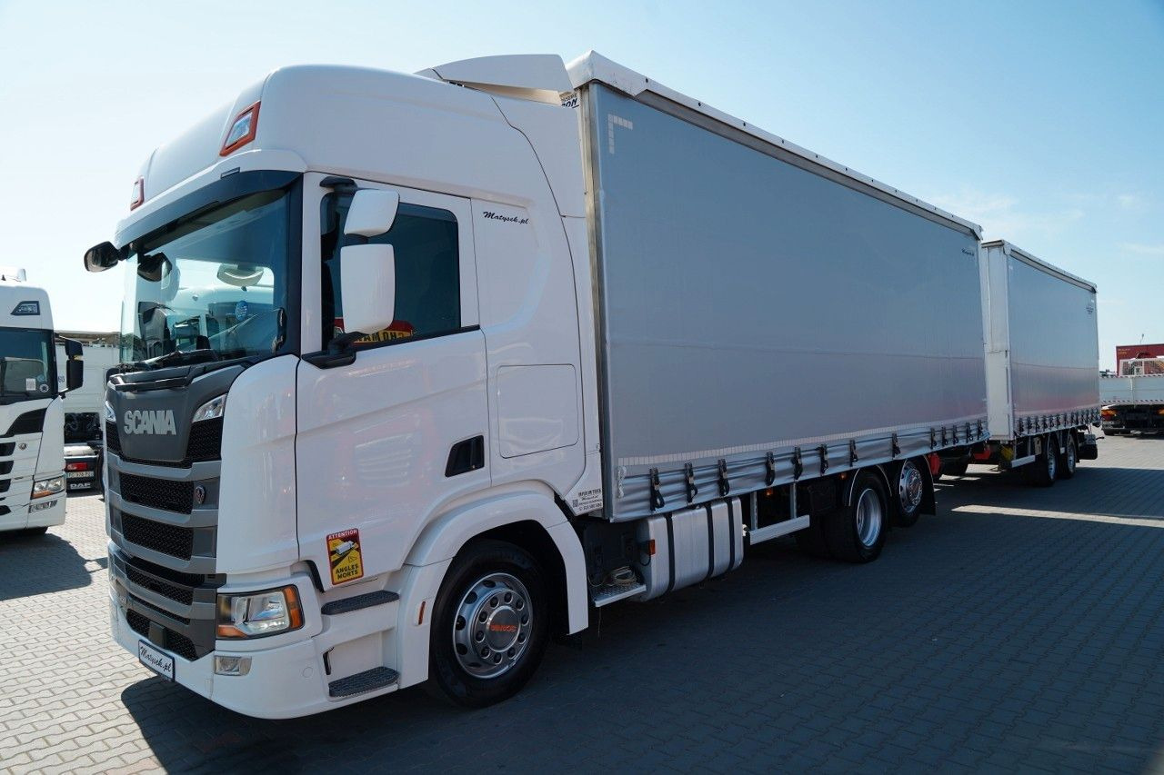 Scania R 450 / ZESTAW TANDEM 120 M3 / PRZEJAZDOWY / OŚ - Curtainsider truck: picture 2 Scania R 450 / ZESTAW TANDEM 120 M3 / PRZEJAZDOWY / OŚ - Curtainsider truck: picture 2