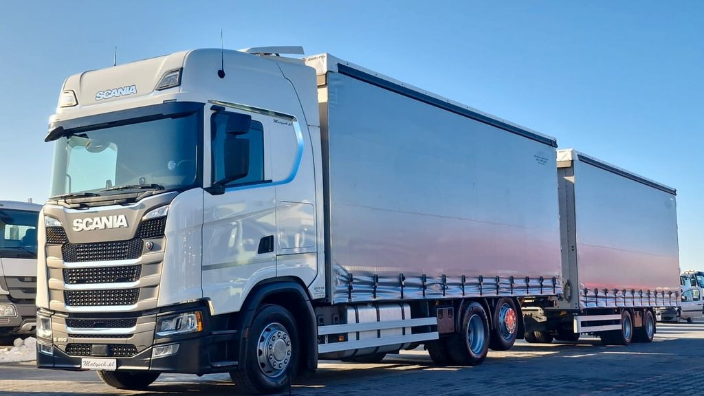 Scania S 450 / ZESTAW TANDEM / 120 M3 / I-PARK COOL - Curtainsider truck: picture 1 Scania S 450 / ZESTAW TANDEM / 120 M3 / I-PARK COOL - Curtainsider truck: picture 1
