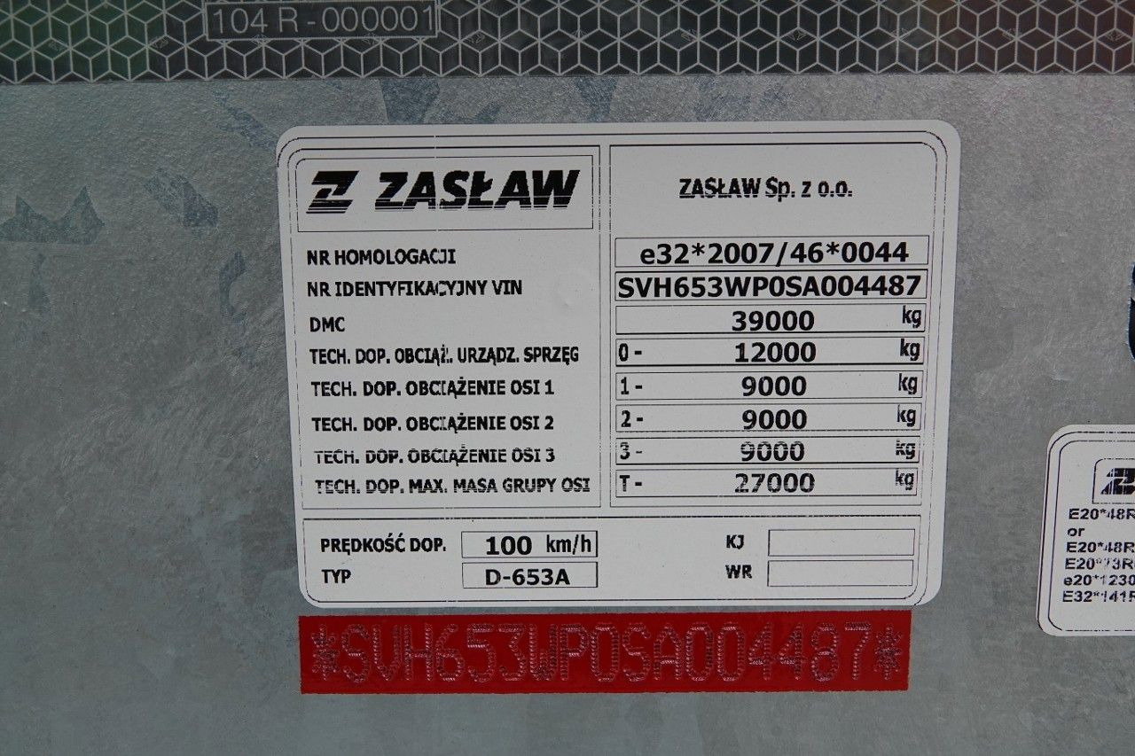 New Curtainsider semi-trailer ZASŁAW WYWROTKA 26 m3 / FABRYCZNIE NOWA / STALOWA ZASŁAW WYWROTKA 24 m3 / FABRYCZNIE NOWA / STALOWA / RYN: picture 18