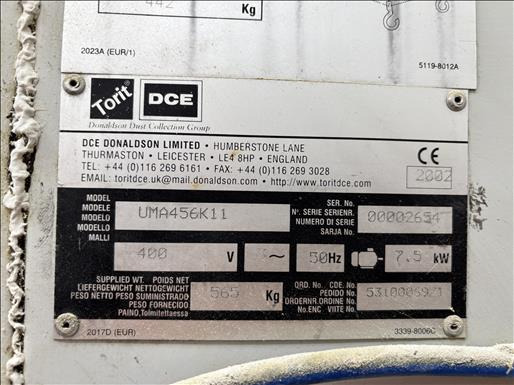 Donaldson UMA456K11 Dust extractor - Food processing equipment: picture 4 Donaldson UMA456K11 Dust extractor - Food processing equipment: picture 4