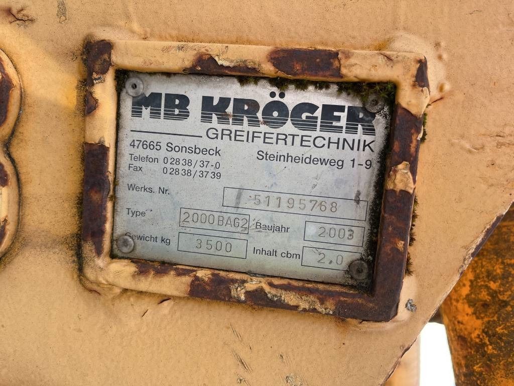 Kröger 2000BAG2 GRAPPLE - Grapple for Construction machinery: picture 4 Kröger 2000BAG2 GRAPPLE - Grapple for Construction machinery: picture 4