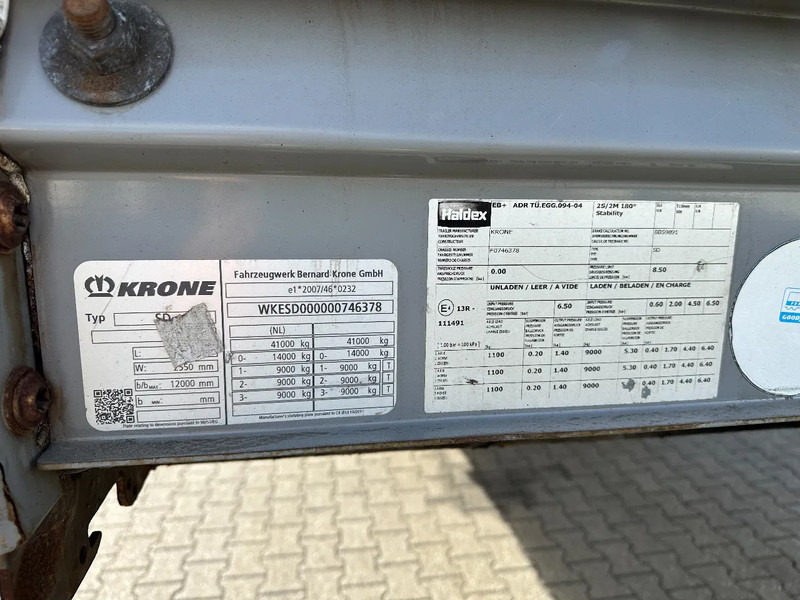 Curtainsider semi-trailer Krone SD Schuifzeil -Dak / SAF-Disc / Huckepack: picture 7