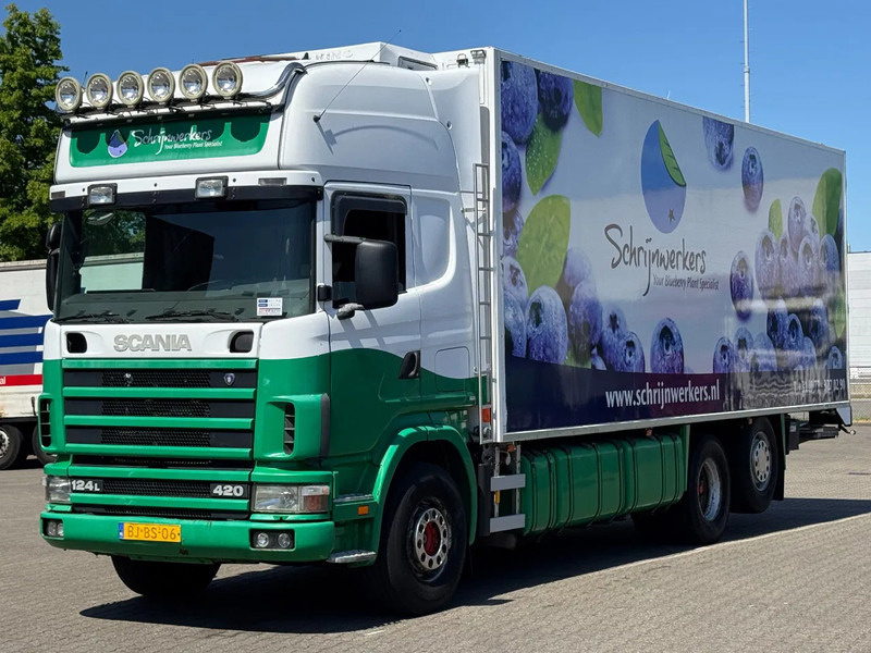 Scania R124-420 6x2 Euro 2 Topline Closed Box - Refrigerator truck: picture 1 Scania R124-420 6x2 Euro 2 Topline Closed Box - Refrigerator truck: picture 1