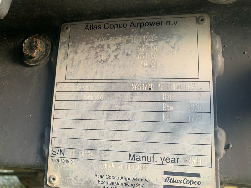 Atlas-Copco XAS 37 kd NVT - Air compressor: picture 5 Atlas-Copco XAS 37 kd NVT - Air compressor: picture 5