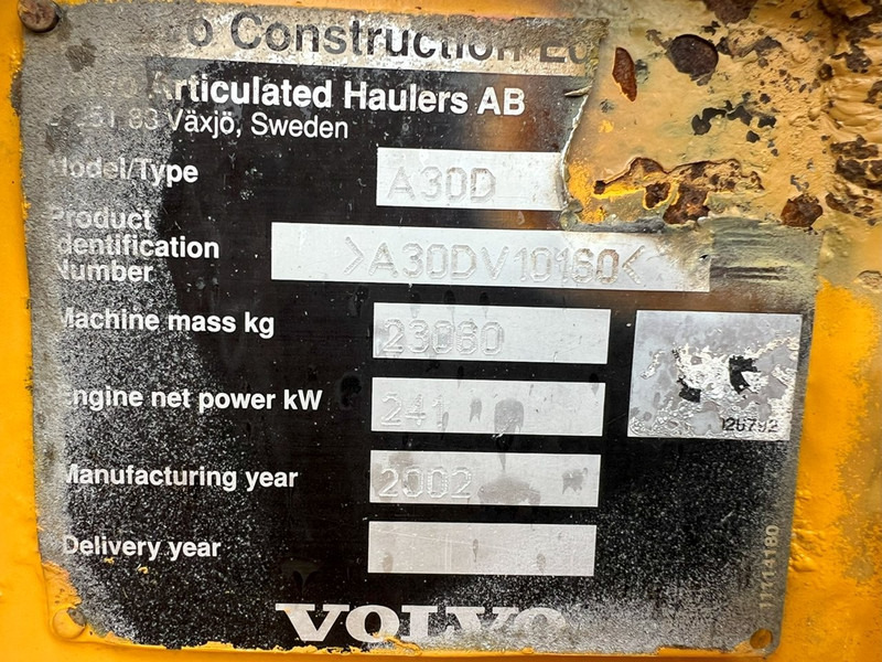 Volvo A30D 6x6 dumper articulated hauler NVT - Articulated dumper: picture 5 Volvo A30D 6x6 dumper articulated hauler NVT - Articulated dumper: picture 5