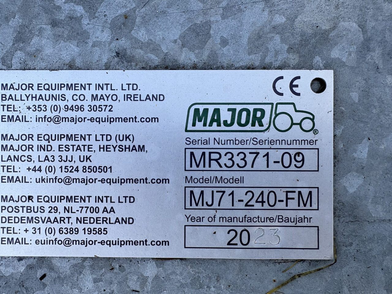 Major front Mounted Roller Mower MJ71-240F - Garden mower: picture 4 Major front Mounted Roller Mower MJ71-240F - Garden mower: picture 4