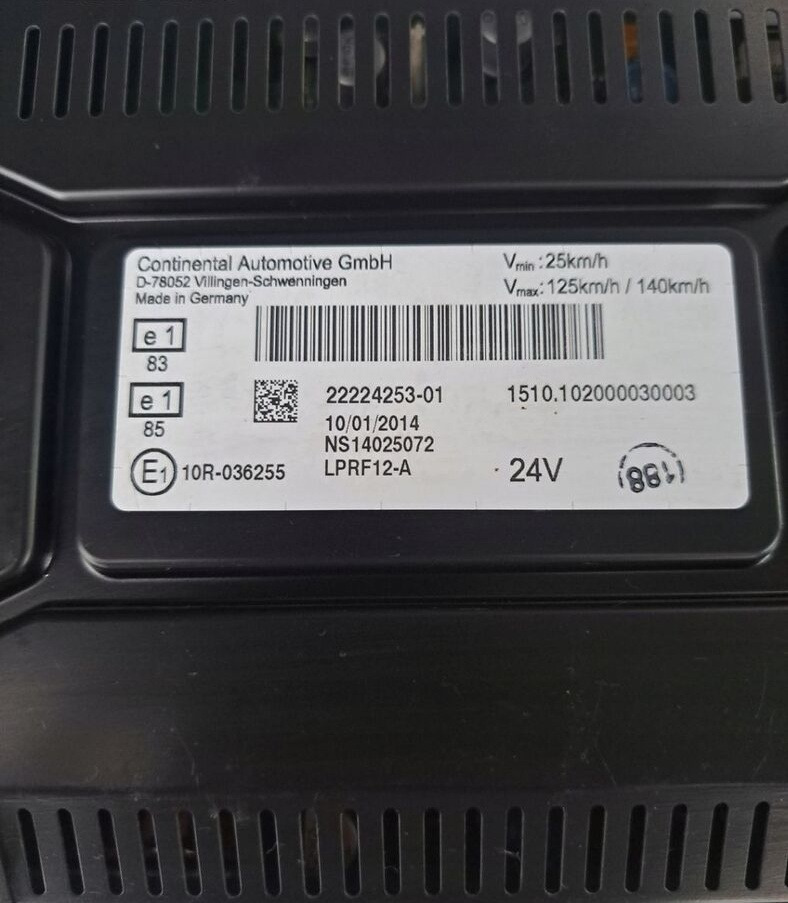 CONTINENTAL ZEGARY LICZNIKI AUTOMAT RENAULT GAMA T RANGE 22224253 - Dashboard for Truck: picture 3 CONTINENTAL ZEGARY LICZNIKI AUTOMAT RENAULT GAMA T RANGE 22224253 - Dashboard for Truck: picture 3