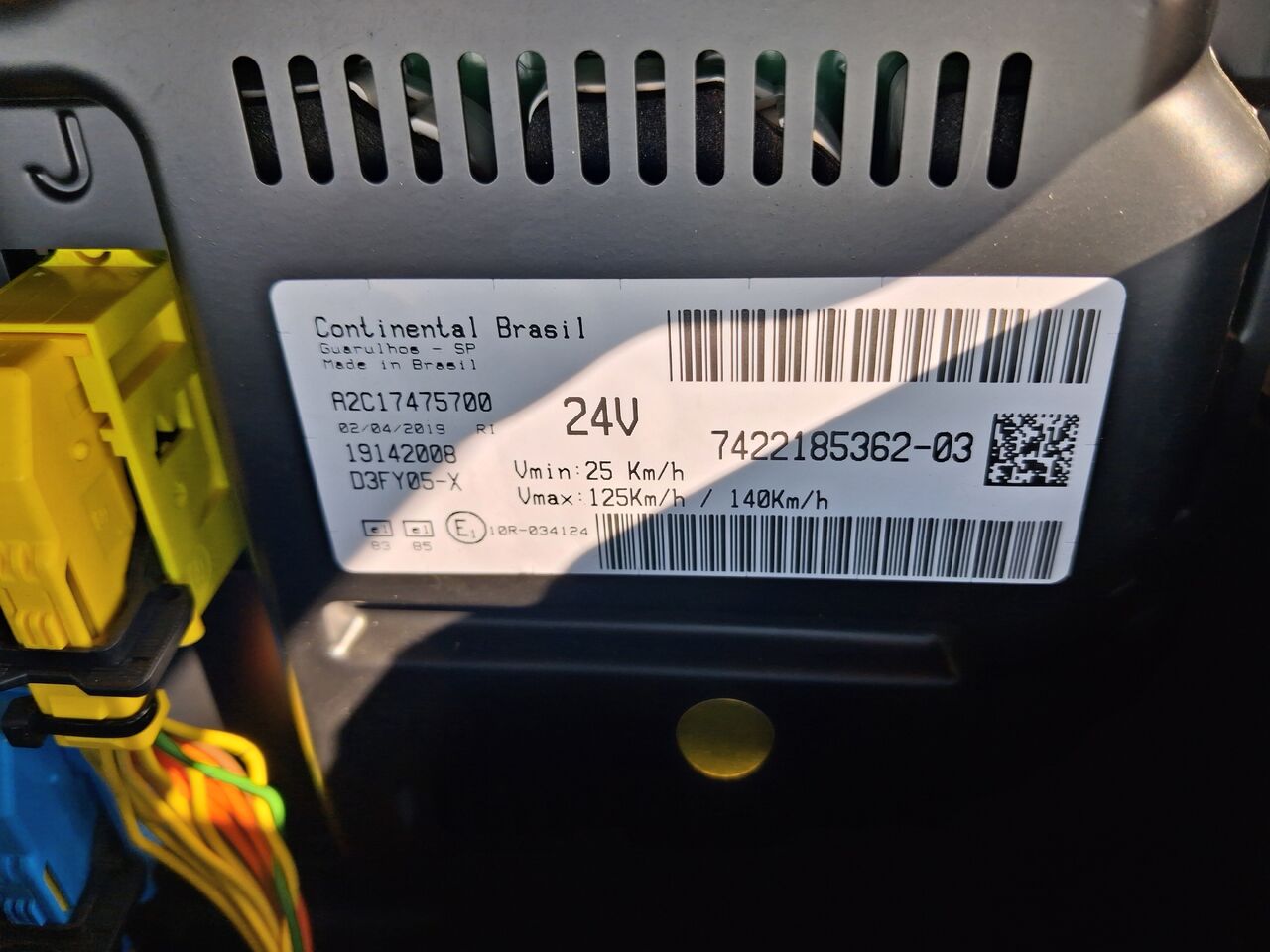 CONTINENTAL ZEGARY LICZNIKI RENAULT GAMA MIDLUM D AUTOMAT 7422185362 - Dashboard for Truck: picture 5 CONTINENTAL ZEGARY LICZNIKI RENAULT GAMA MIDLUM D AUTOMAT 7422185362 - Dashboard for Truck: picture 5