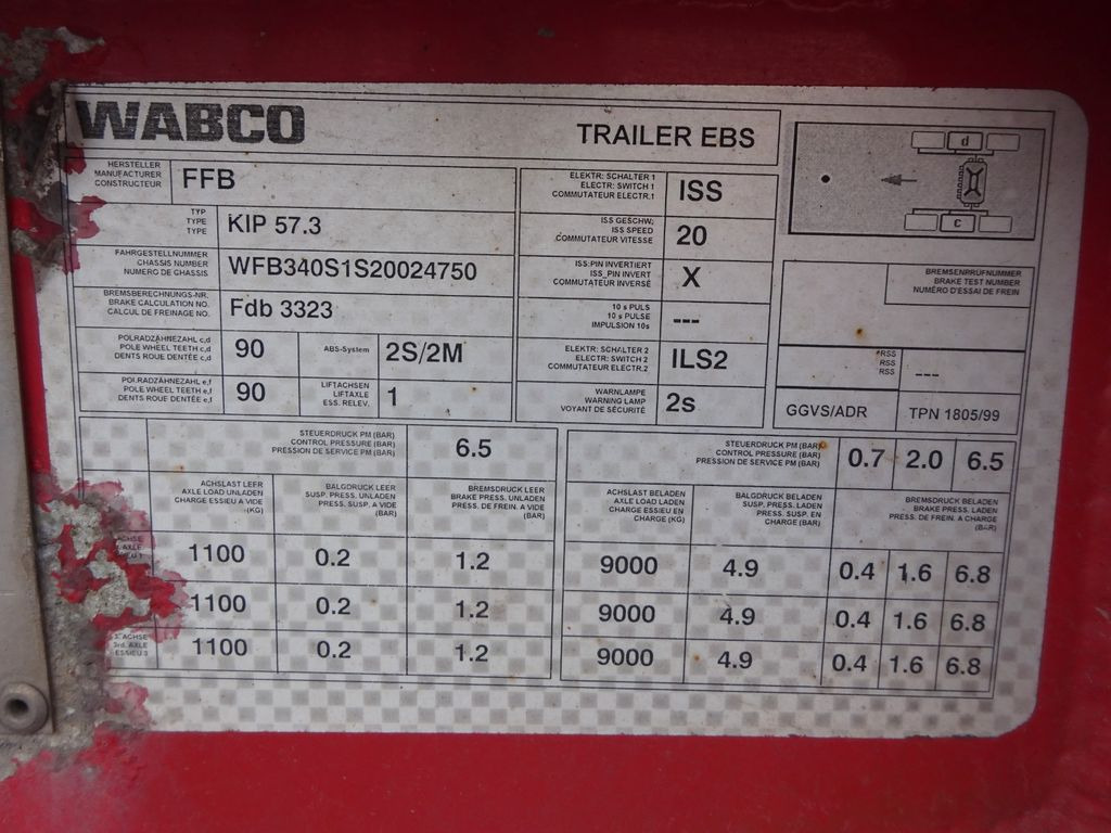 Silo semi-trailer Feldbinder KIP 57.3 Silo für Staub u. Rieselgüter ca. 60m³: picture 11