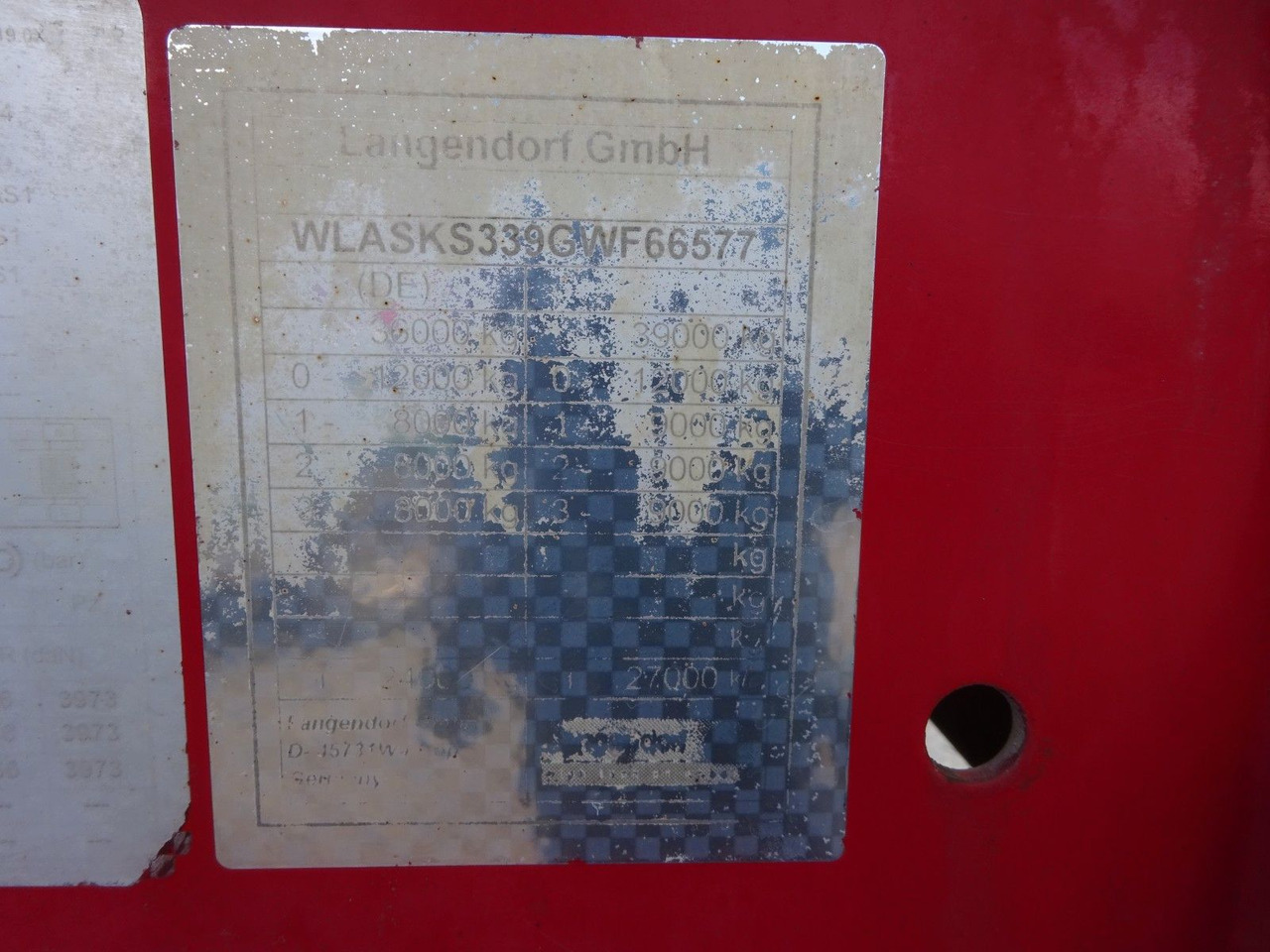 Tipper semi-trailer Langendorf Kippauflieger mit 3 Achsen Stahl: picture 13 Tipper semi-trailer Langendorf Kippauflieger mit 3 Achsen Stahl: picture 13