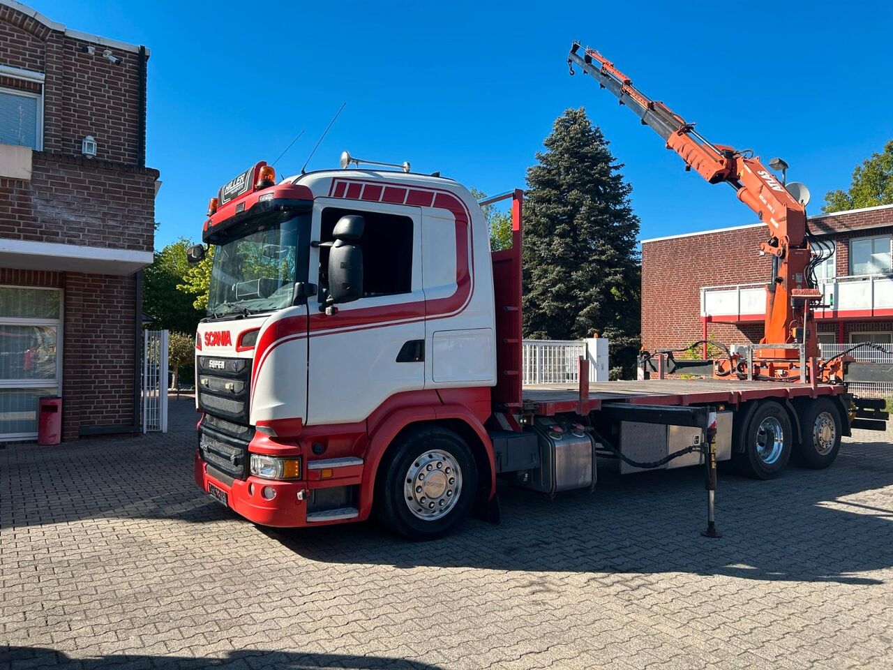 Scania R520 V8 Pritsche+ ATLAS 390 Kran +Lift-Lenkachse - Crane truck, Dropside/ Flatbed truck: picture 4 Scania R520 V8 Pritsche+ ATLAS 390 Kran +Lift-Lenkachse - Crane truck, Dropside/ Flatbed truck: picture 4
