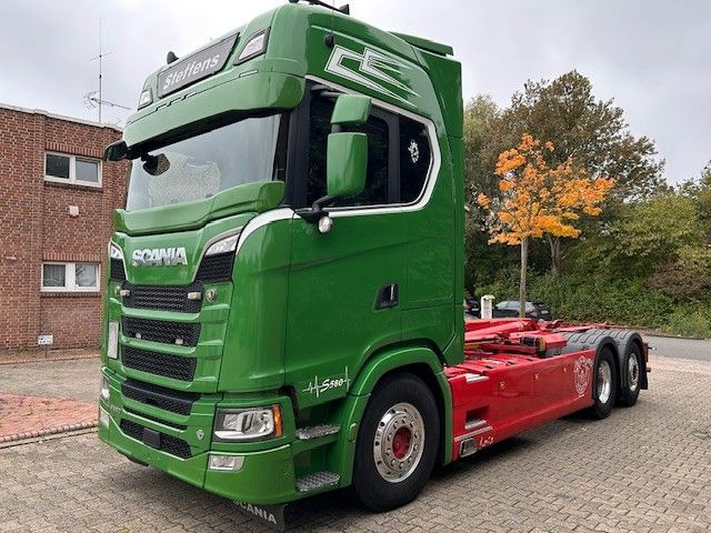 Scania S580 V8 MEILLER Abroller mit Lift+Lenkachse 6x2 - Hook lift truck: picture 1 Scania S580 V8 MEILLER Abroller mit Lift+Lenkachse 6x2 - Hook lift truck: picture 1