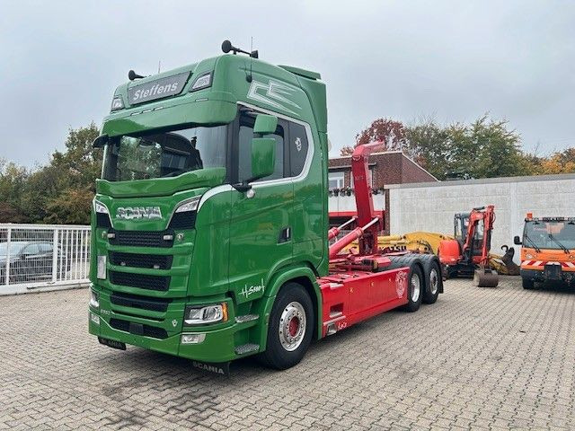Scania S580 V8 MEILLER Abroller mit Lift+Lenkachse 6x2 - Hook lift truck: picture 4 Scania S580 V8 MEILLER Abroller mit Lift+Lenkachse 6x2 - Hook lift truck: picture 4