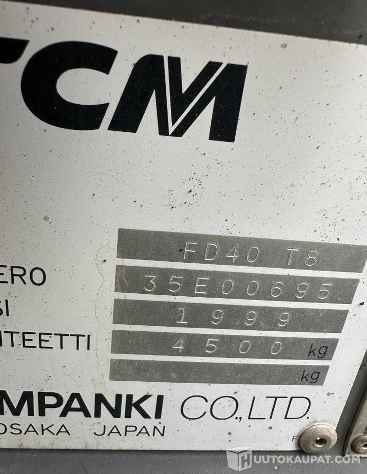 TCM FD40T8, 1999, 4 735 h, Lempäälä - Construction machinery: picture 4 TCM FD40T8, 1999, 4 735 h, Lempäälä - Construction machinery: picture 4