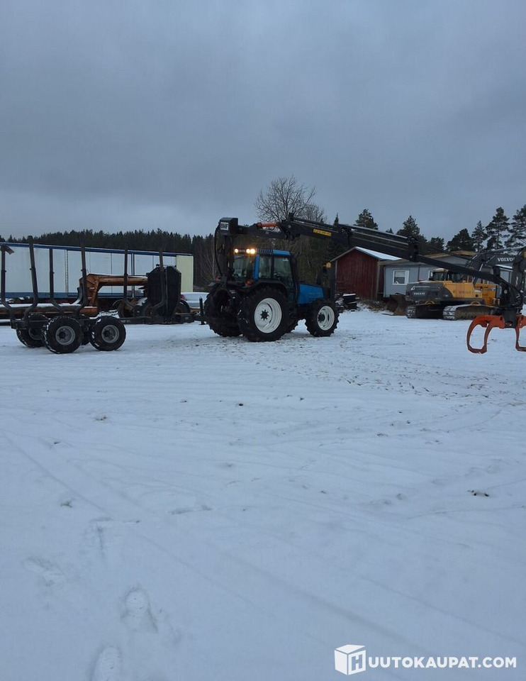 Valmet 6800 + PMF 850 crane + trailer BMF 9T, Leppävirta - Farm tractor: picture 5 Valmet 6800 + PMF 850 crane + trailer BMF 9T, Leppävirta - Farm tractor: picture 5