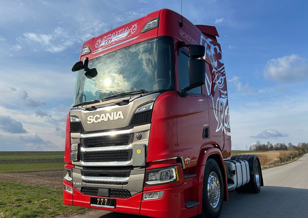 Tractor unit Scania R450 FULL ADR RETARDER ALUFELGI z Niemiec od jedynego właściciela ! HYDRAULIKA spod beczki spożywczej ! / do wywrotu ruchomej podłogi beczki TOP TOP TOP OKAZJA: picture 1