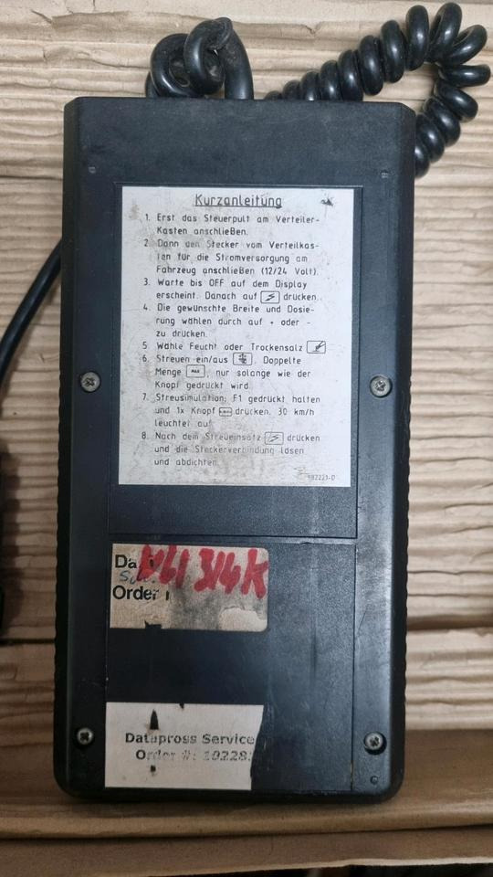NU 314K Steuerung Schmidt Nido Aebi Salzstreuer Salzsilo Bedienung 92203 Stratos Mitos - Electrical system for Municipal/ Special vehicle: picture 2 NU 314K Steuerung Schmidt Nido Aebi Salzstreuer Salzsilo Bedienung 92203 Stratos Mitos - Electrical system for Municipal/ Special vehicle: picture 2
