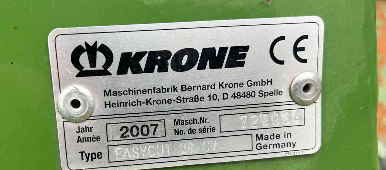 Krone Easycut 28 CV frontmaaier, schijvenmaaier, mower Hooibouwmachines - Mower: picture 5 Krone Easycut 28 CV frontmaaier, schijvenmaaier, mower Hooibouwmachines - Mower: picture 5