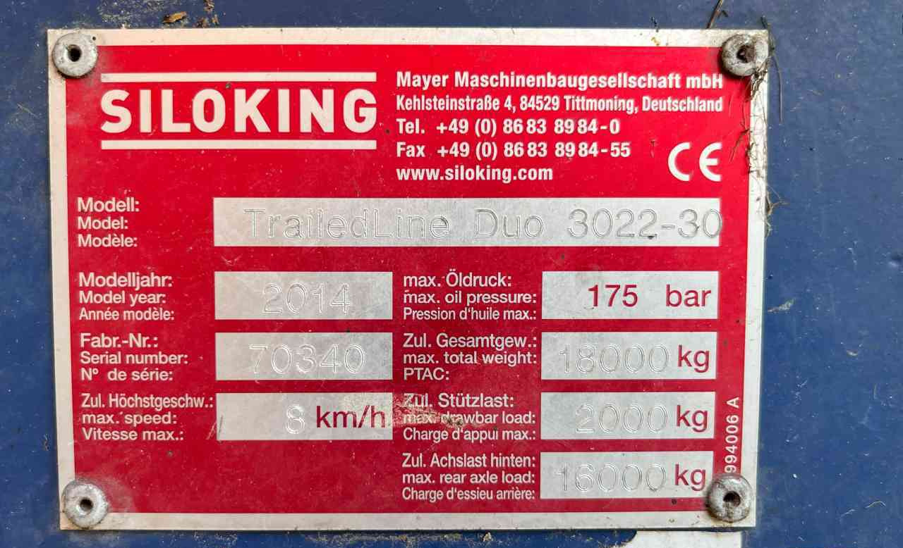 Leasing of Siloking TrailedLine Duo 3022-30 Voermengwagen voermachines Siloking TrailedLine Duo 3022-30 Voermengwagen voermachines: picture 8