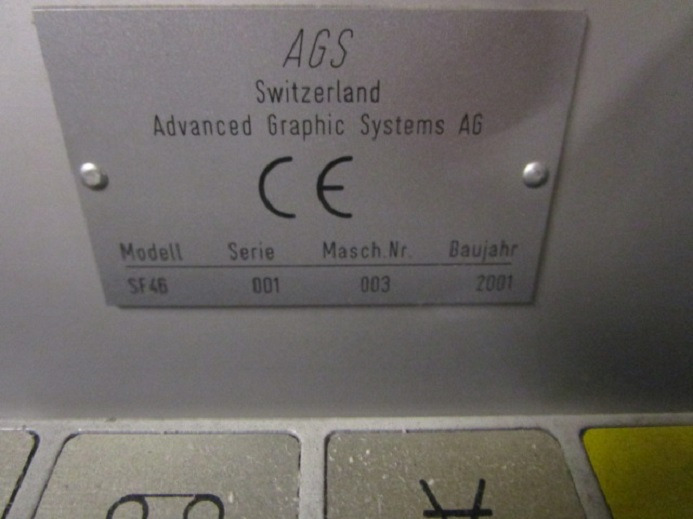 AGS SF46 - Printing machinery: picture 5 AGS SF46 - Printing machinery: picture 5