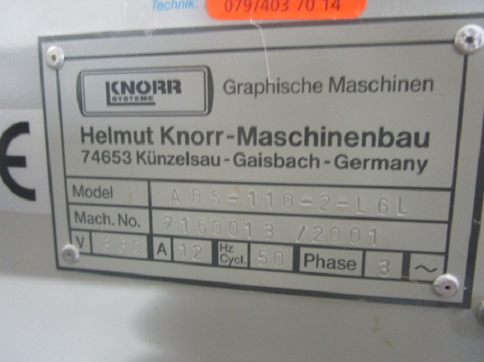 ENTLADER KNORR ABS-110-2-L6L - Printing machinery: picture 3 ENTLADER KNORR ABS-110-2-L6L - Printing machinery: picture 3
