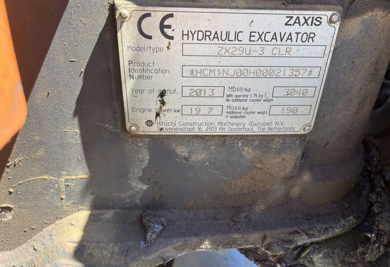 Hitachi ZX29 - Mini excavator: picture 5 Hitachi ZX29 - Mini excavator: picture 5