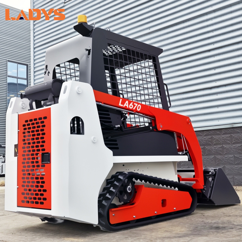 LADYS LA670 Mini Small Skid Steer Loader Compact Track Diesel Mini Skid Steer Loader For Sale With Small Mini Skid Steer Attachments 4 In 1 Bucket - Skid steer loader: picture 5 LADYS LA670 Mini Small Skid Steer Loader Compact Track Diesel Mini Skid Steer Loader For Sale With Small Mini Skid Steer Attachments 4 In 1 Bucket - Skid steer loader: picture 5