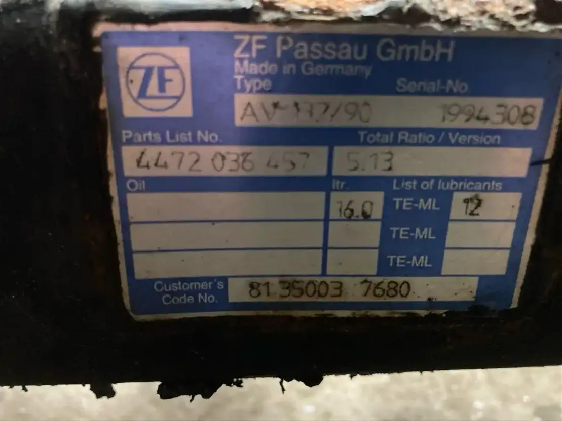 ZF Hinterachse Axis ZF AV132/90 5,13 4472036457 MAN Lions City A21  - Rear axle for Bus: picture 2 ZF Hinterachse Axis ZF AV132/90 5,13 4472036457 MAN Lions City A21  - Rear axle for Bus: picture 2