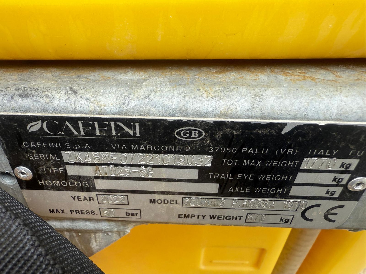 CAFFINI PUNTAROSA 1000 HERBICIDE PUMP - Tractor mounted sprayer: picture 5 CAFFINI PUNTAROSA 1000 HERBICIDE PUMP - Tractor mounted sprayer: picture 5