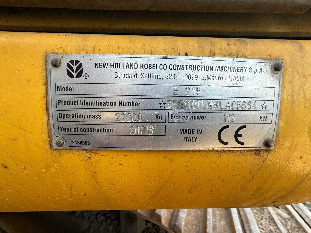 NEW HOLLAND E 215 EXCAVATOR - Crawler excavator: picture 5 NEW HOLLAND E 215 EXCAVATOR - Crawler excavator: picture 5