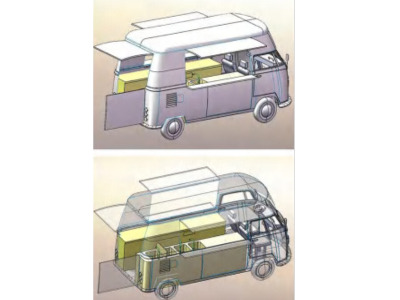 New Vending trailer Deli Star Trailer Retro Minivan HR 4300 Electric - EU standards: picture 23
