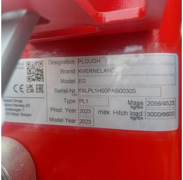 Kverneland EG 100-200-4 schaar - Plow: picture 5 Kverneland EG 100-200-4 schaar - Plow: picture 5