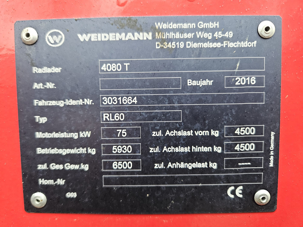 2016 Weidemann 4080T, 3313 hours - Telescopic wheel loader: picture 5 2016 Weidemann 4080T, 3313 hours - Telescopic wheel loader: picture 5