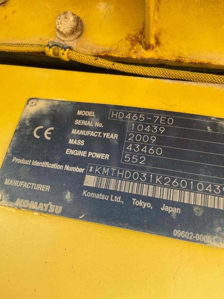 Komatsu HD 465-7 E0 - Rigid dumper/ Rock truck: picture 2 Komatsu HD 465-7 E0 - Rigid dumper/ Rock truck: picture 2