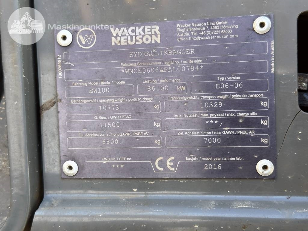 Wheel excavator Wacker Neuson EW 100: picture 12 Wheel excavator Wacker Neuson EW 100: picture 12