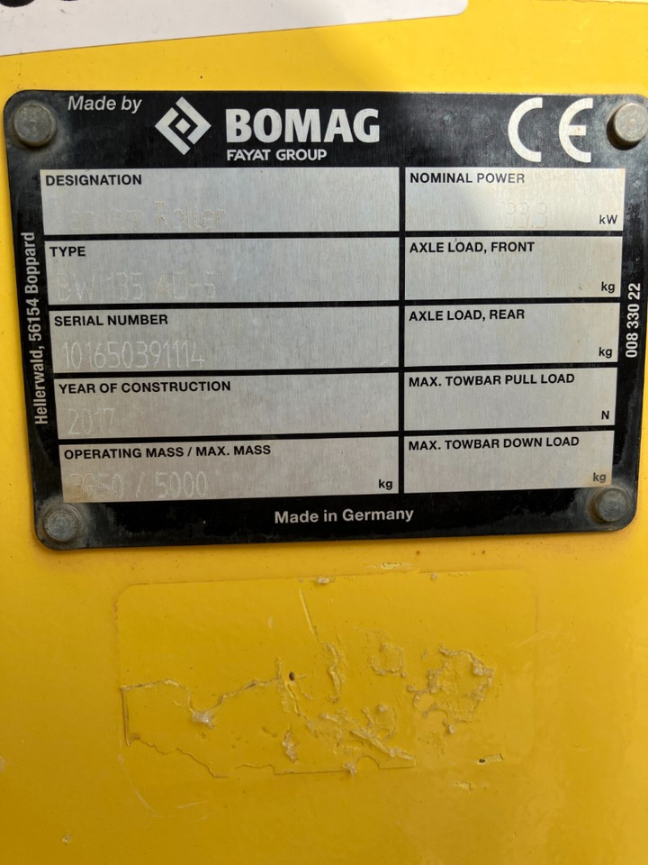 BOMAG DE BW 135 AD-5  Stage IIIa/Tier 4i - Roller: picture 3 BOMAG DE BW 135 AD-5  Stage IIIa/Tier 4i - Roller: picture 3