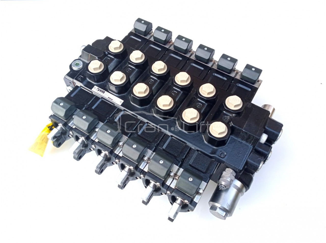 Rozdzielacz Olsberg Q200 - 6 sekcji elektryczny, LS (sygnał) - Hydraulic valve for Loader crane: picture 1 Rozdzielacz Olsberg Q200 - 6 sekcji elektryczny, LS (sygnał) - Hydraulic valve for Loader crane: picture 1