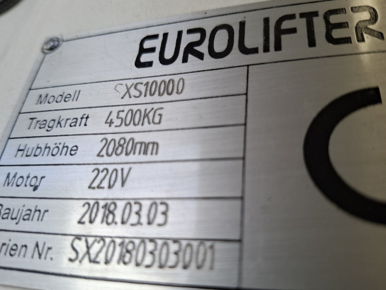 EUROLIFTER SXS 10000 - Workshop equipment: picture 2 EUROLIFTER SXS 10000 - Workshop equipment: picture 2