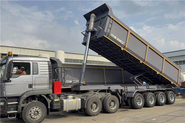 TITAN 4 Axle 80 Ton Dump Trailer for Sale In Cameroon - Tipper semi-trailer: picture 1 TITAN 4 Axle 80 Ton Dump Trailer for Sale In Cameroon - Tipper semi-trailer: picture 1