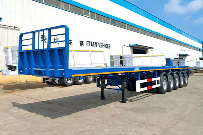 TITAN 5 Axle New Flatbed Trailers for Sale in Mauritius - Dropside/ Flatbed semi-trailer: picture 3 TITAN 5 Axle New Flatbed Trailers for Sale in Mauritius - Dropside/ Flatbed semi-trailer: picture 3
