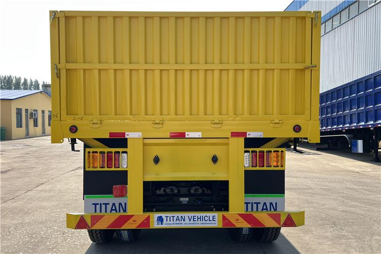 New Dropside/ Flatbed semi-trailer for transportation of bulk materials TITAN Triple Axle Trailer with Drop Side Trailer for Sale In Ghana: picture 5