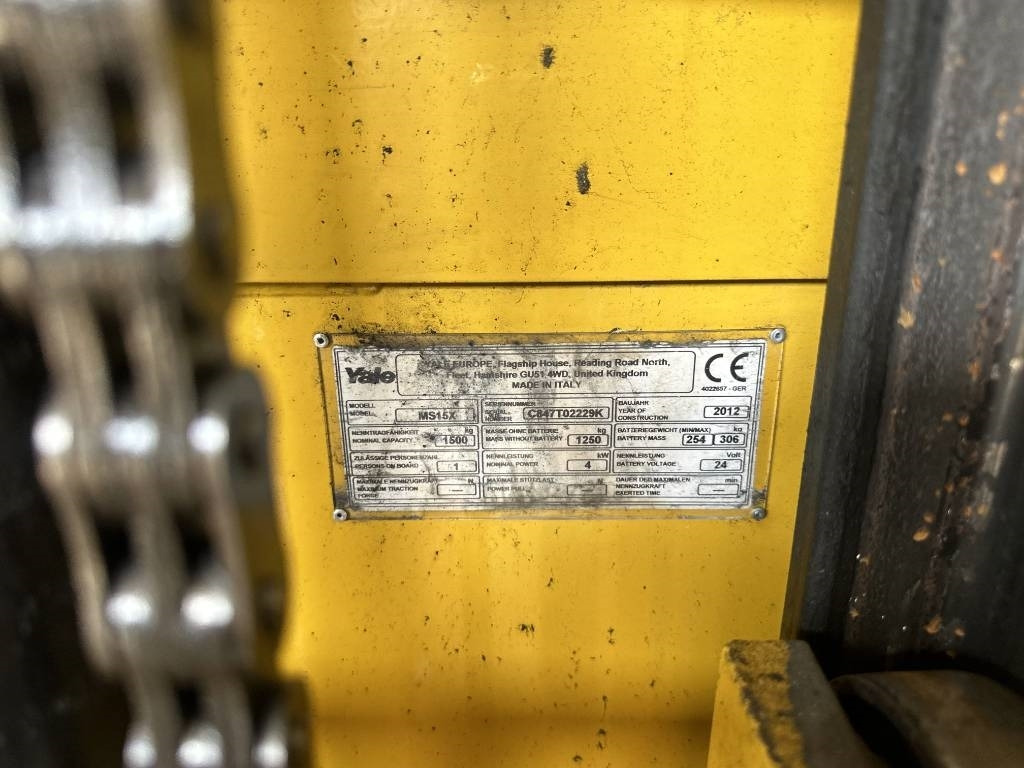 Yale ms15x - Stacker: picture 2 Yale ms15x - Stacker: picture 2